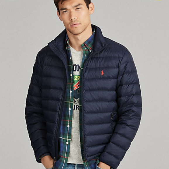 NWT Polo Ralph Lauren Packable Quilted Down Jacket - Aviator Navy - Picture 1 of 15